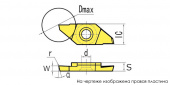 TKF16R300-S-PM125 Пластина отрезная, канавочная