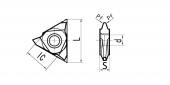 22VER-3.14-M1.0 DM215 Пластина твердосплавная