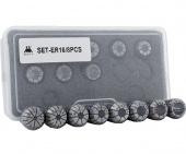 ER16-SET-08 Набор цанг ER16 - 8 шт. (3,4,5,6,7,8,9,10 мм) в пластиковом кейсе