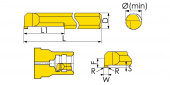 MGR-8-B1.5-L30-JF610M Мини-резец для обработки внутренних прямоугольных канавок с радиусной фаской