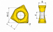 WNMU080608EN-GM LF6018 Пластина фрезерная