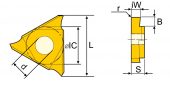 TGF32L100-R0.50-PM125 Пластина канавочная