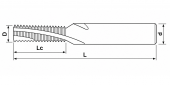 FTM5x0.8x3.9xD4-4T HRC50 Фреза резьбонарезная твердосплавная
