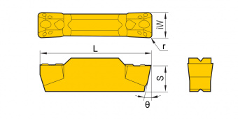 MGMN250-G-HS7225 Пластина отрезная, канавочная