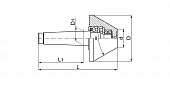 LC-BN-MT5-200 Центр вращающийся грибковый D=200 мм, угол 75°, конус Морзе MTB5