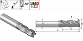 B4S1200R0200LG-LU40 Фреза твердосплавная радиусная