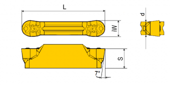 JRMN200-C-4025A Пластина отрезная, канавочная