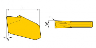 SP200-HS8123 Пластина отрезная, канавочная
