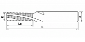 FTM5x0.8x3.9xD4-4T HRC50 Фреза резьбонарезная твердосплавная