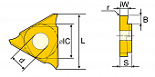 TGF32L100-R0.50-PM125 Пластина канавочная