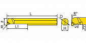 PSBPR5-25L-R0.15 TiAlN Мини-резец для продольного растачивания