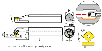 S25R-PDSNL15 Державка расточная