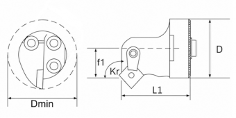 Сменная головка для антивибрационной державки VT32-MCWNR-12-WD