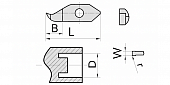 SPDR150DM10-R0.75-PM125 Пластина отрезная, канавочная