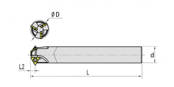 SMT21-14L11U-2-WH Фреза концевая резьбонарезная (Daoqin)