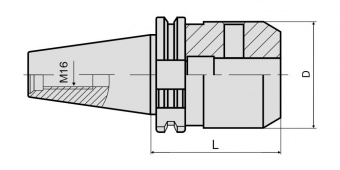 Патрон для концевых фрез с хвостовиком Weldon SK40-SLN12-063 DIN69871 Zegyo