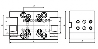 BMT45-SC25x80 Инструментальный блок (MetalCraft) для призматических державок (радиальное крепление, тип SC)