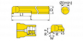 MGR-8-B1.5-L30-JF610M Мини-резец для обработки внутренних прямоугольных канавок с радиусной фаской