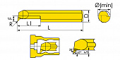 MQR-6-R0.1-L15-JF610M Мини-резец для профильного растачивания