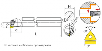 S50U-DWLNL08 Державка расточная