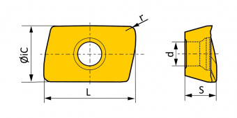 XOMX120408TR-M3-1310 Пластина фрезерная