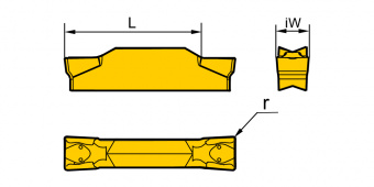 ZTHD0504-MG-HR52522 Пластина отрезная, канавочная