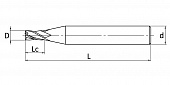 M2S0270LG Микрофреза твердосплавная концевая
