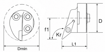 Сменная головка для антивибрационной державки VT25-SVUBR-11-WD