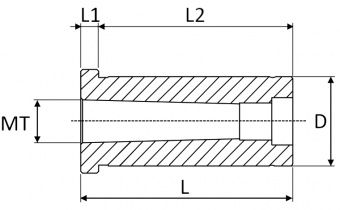 Втулка переходная D80 - MT2 (MetalCraft)