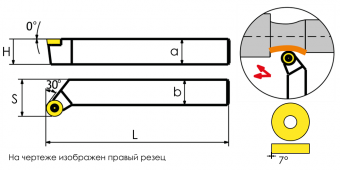 SRGCL1616H06 Державка проходная для наружного точения